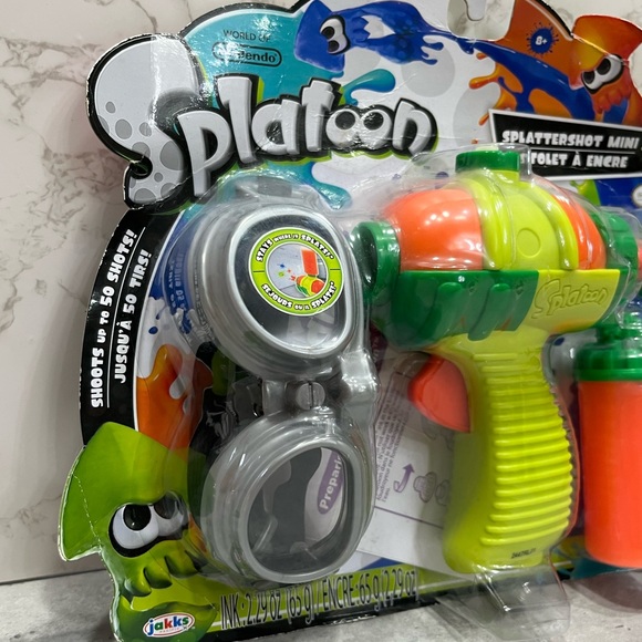 New 2017 Jakks Nintendo Splatoon Splattershot Mini Blaster Gun Set slime goggles - Picture 5 of 13